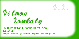 vilmos konkoly business card